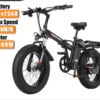 DEEPOWER 2000W Adults Electric Bike Bicycle 1000W 48V 12.8AH 20 Inch Off-Road Tire Folding Electric E Bikes Mountain Ebike