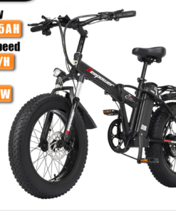 DEEPOWER 2000W Adults Electric Bike Bicycle 1000W 48V 12.8AH 20 Inch Off-Road Tire Folding Electric E Bikes Mountain Ebike