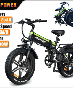 DEEPOWER 2000W Adults Electric Bike Bicycle 48V 25AH 20 Inch Fat Tire Folding Electric E Bikes